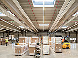ZIP, radiant ceiling panel, reference, IKEA, Salzgitter, industrial hall, hall, warehouse, production hall