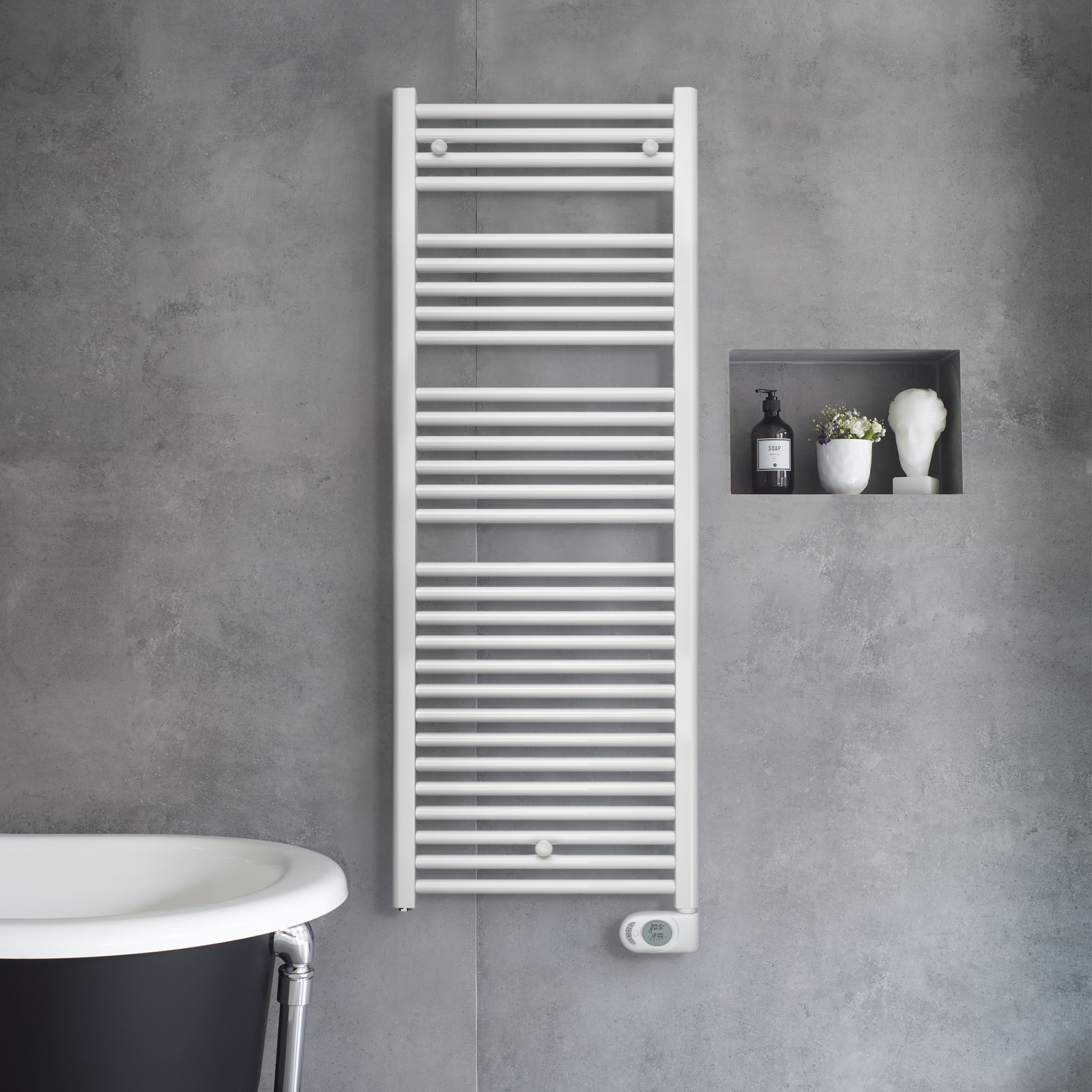 Rendering Zehnder Aura Decorative radiator Front view