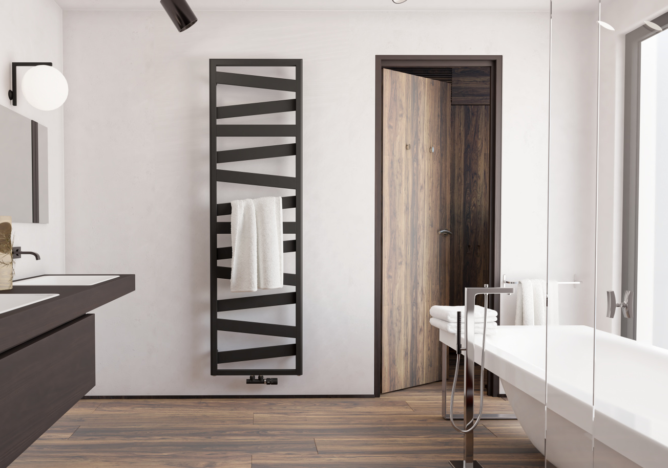 Zehnder Kazeane Rendering Zehnder Ribbon Decorative radiator Front view