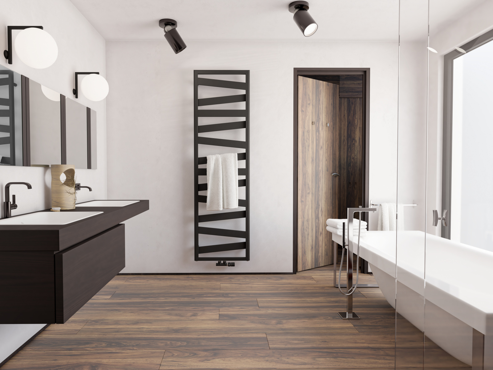 Rendering Zehnder Ribbon Decorative radiator Front view