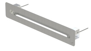 Zehnder ComfoGrid Linea 400 nerezová ocel Rendering Zehnder ComfoGrid CSB/P Linea Comfortable indoor ventilation Angled view