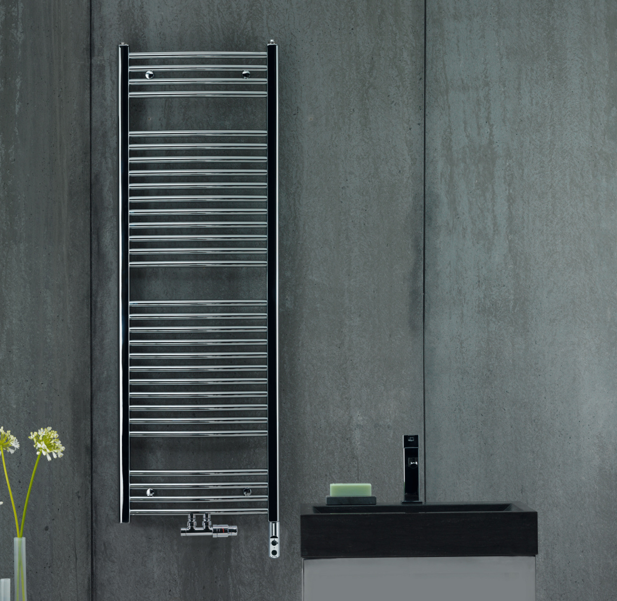 Zehnder Aura Rendering Aura Bow Decorative radiator Front view