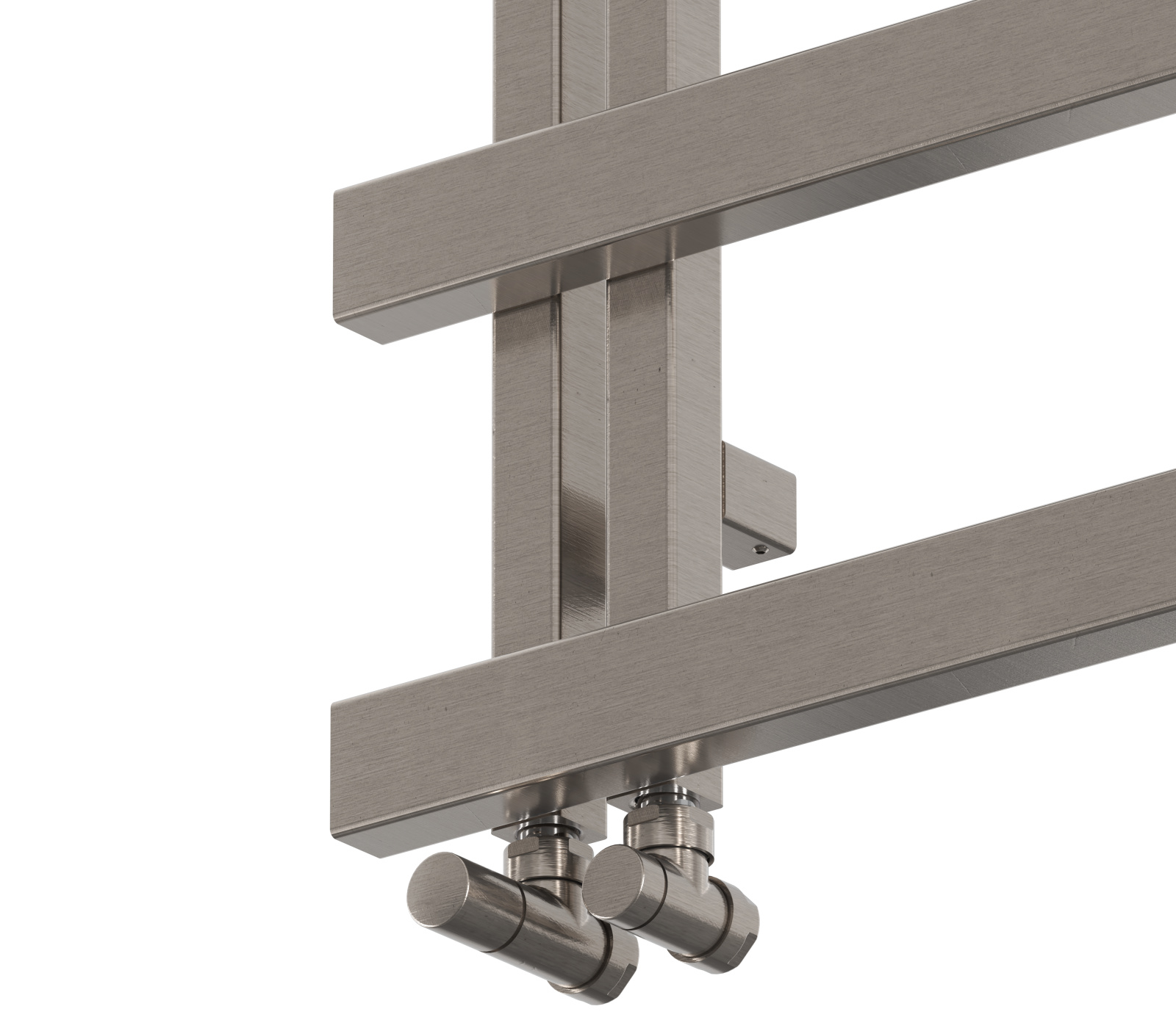 Detail radiátoru Zehnder Alban v provedení kartáčovaný černý chrom