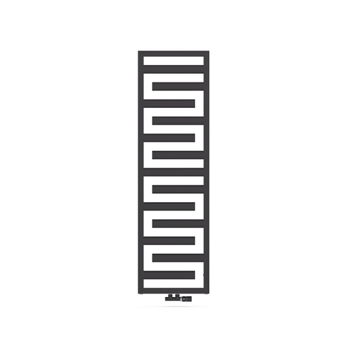 Zehnder_RAD_Tetris_170-50_TrafficBlack_Shadow_Front Cut-Out Zehnder Tetris Decorative radiator Front view