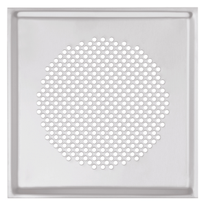 Zehnder_CSY_ComfoGrid DN125 square_Design_grilles_Venezia_CLRF_stainless_steel_square Rendering Zehnder ComfoGrid CLRF/TVA Comfortable indoor ventilation Front view