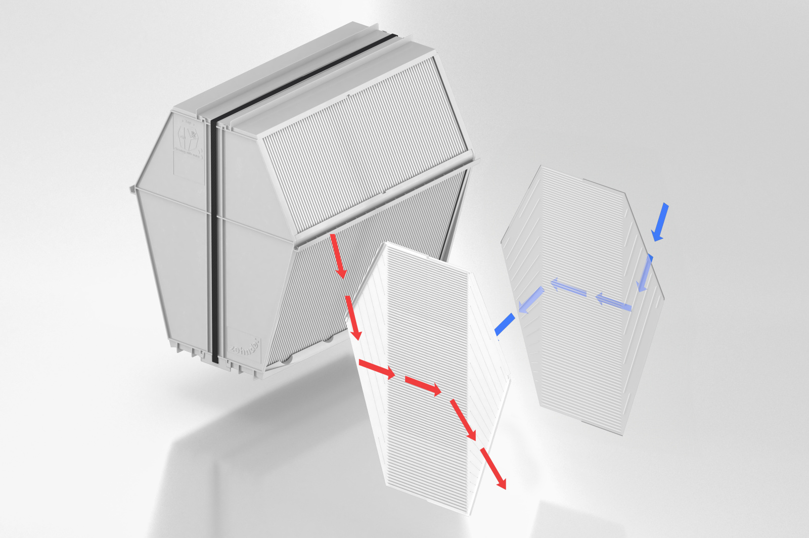 Entalpický výměník Cut-Out Zehnder Enthalpie Exchanger for ComfoAir Comfortable indoor ventilation