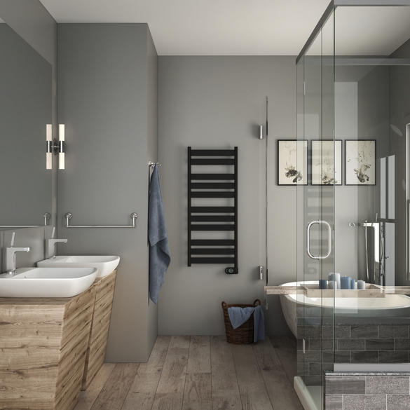 Rendering Zehnder Zeta Decorative radiator Front view