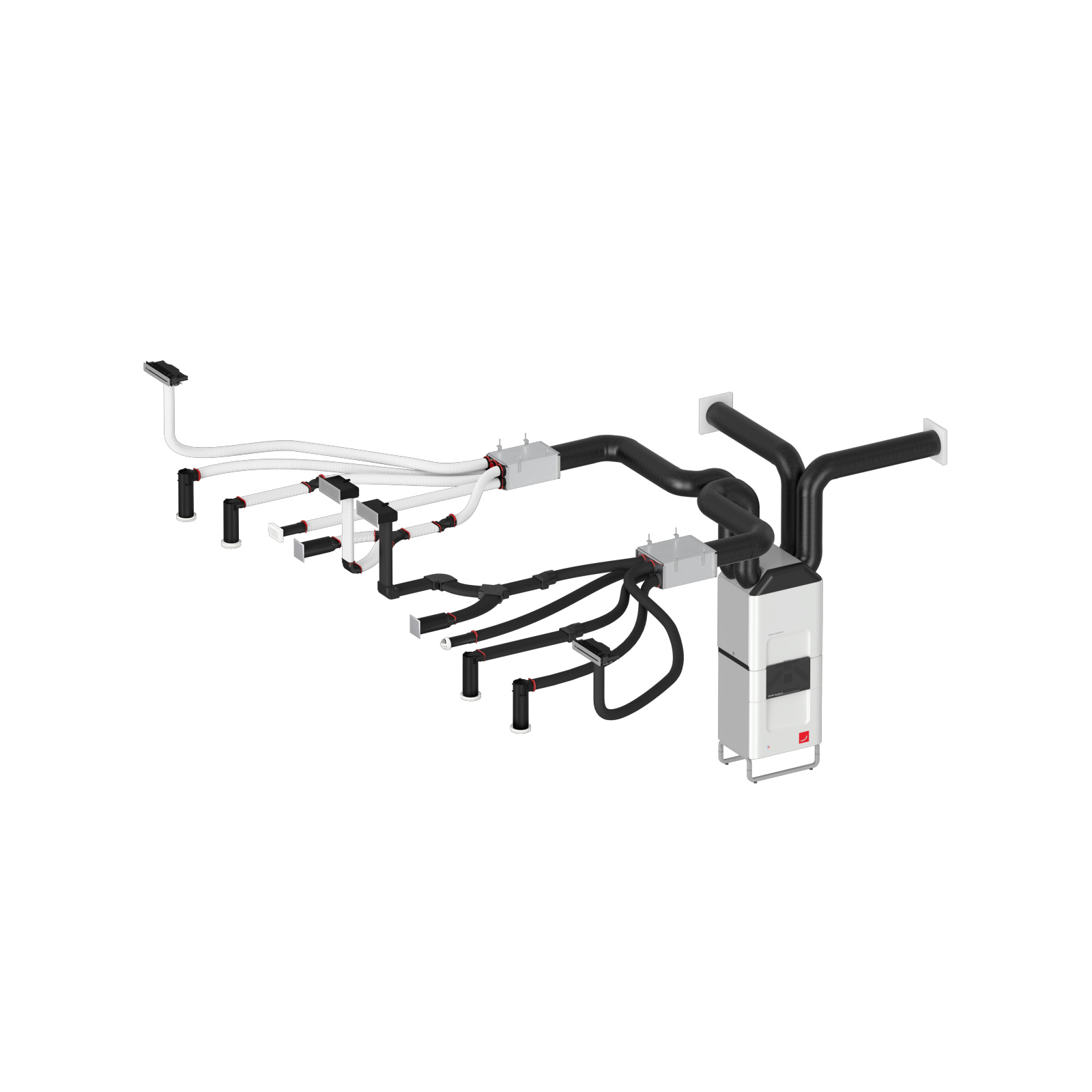 Cut-Out Zehnder ComfoAir Q350 TR Comfortable indoor ventilation Angled view