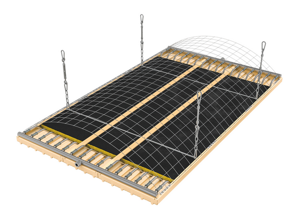 Rendering Zehnder ZFP Heating and cooling ceiling system 