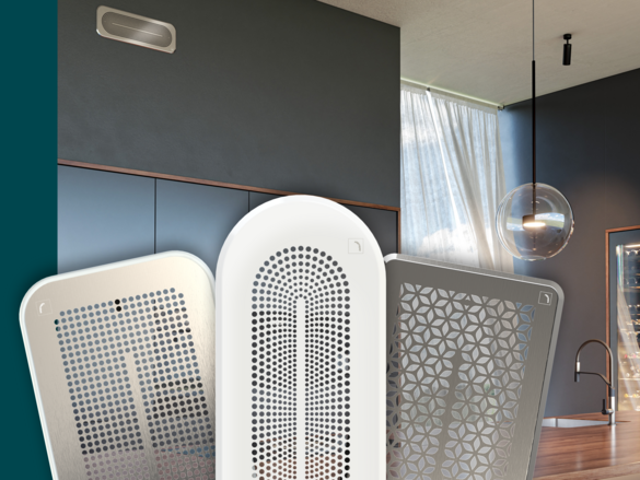 Designové krycí mřížky jsou jedinou viditelnou částí systému komfortního větrání - objevte moderní styl