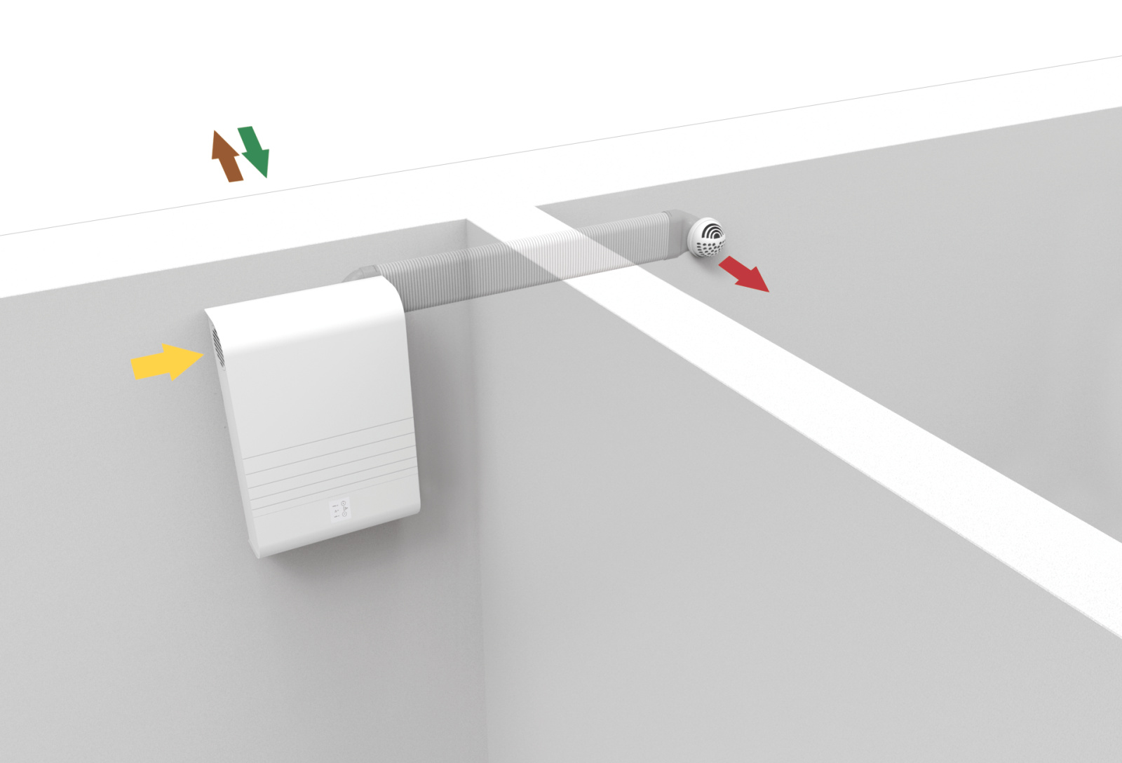 Flexibilní větrání dvou místností větrací jednotkou Zehnder ComfoAir 70