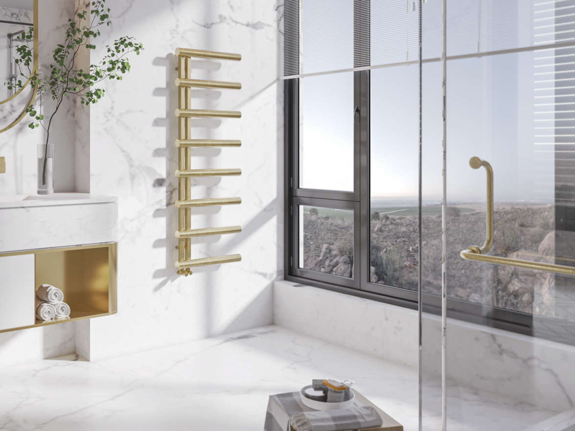 Zehnder Chime - kartáčovaná mosaz Zehnder Chime s povrchovou úpravou kartáčovaná mosaz