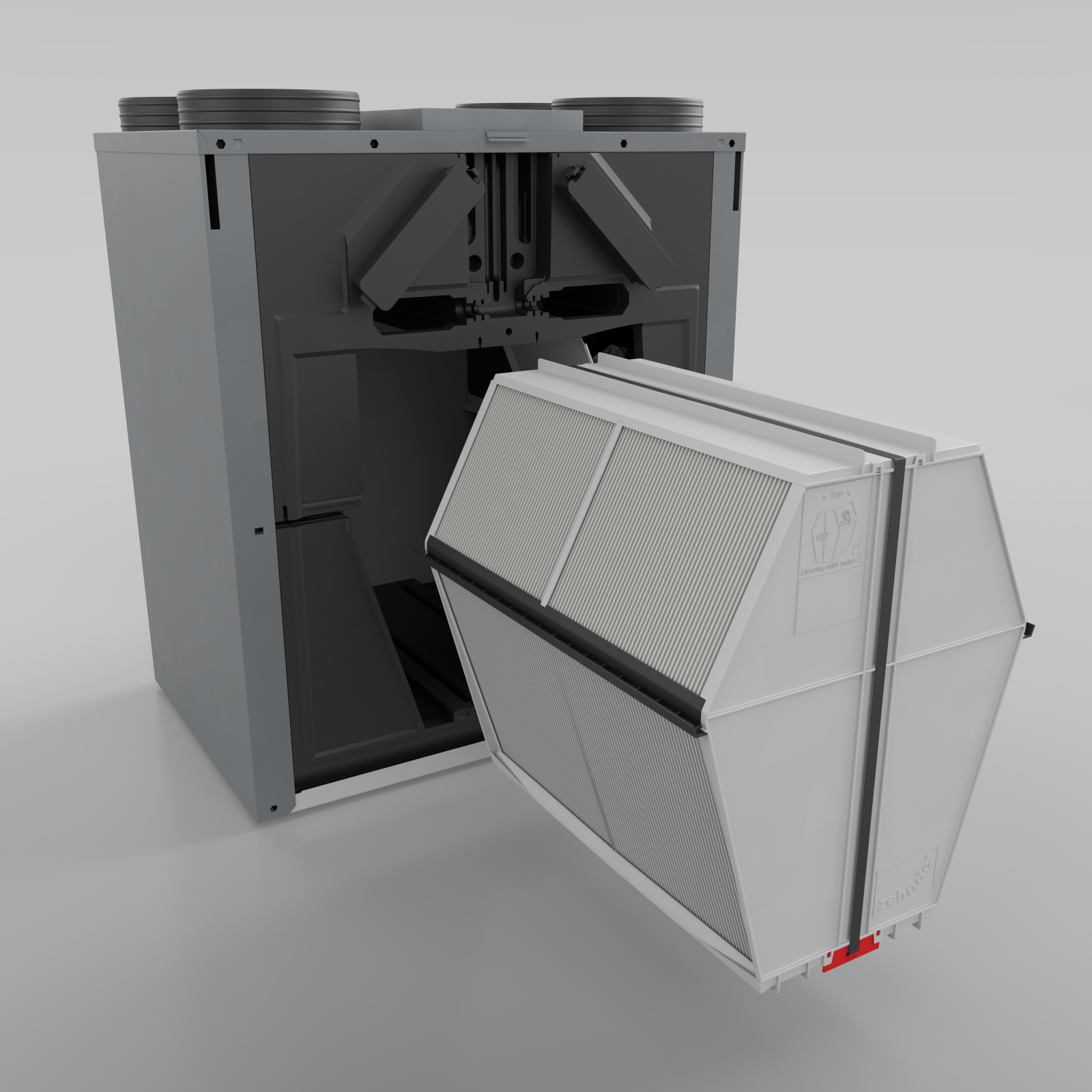 Cut-Out Comfortable indoor ventilation Side view