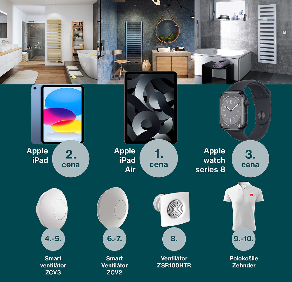 Přehled cen v soutěži Soutěž Navrhuješ-vyhráváš - přehled cen