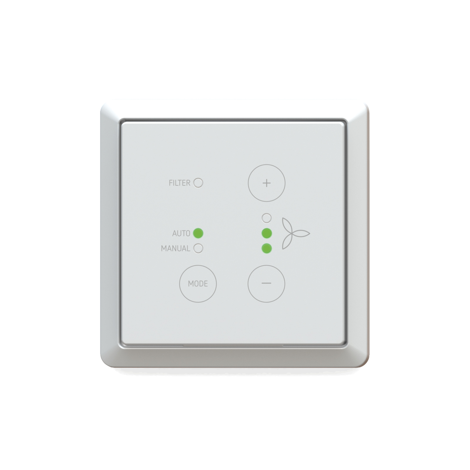 Cut-Out Zehnder ComfoSwitch C Comfortable indoor ventilation Front view