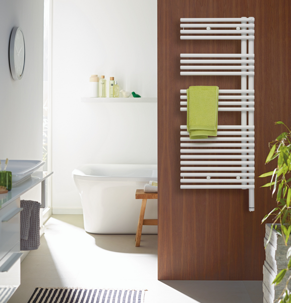 Cut-Out Zehnder Forma Spa Asym Decorative radiator Front view