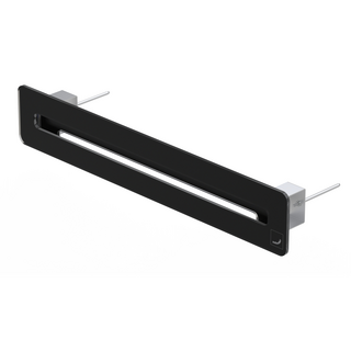 Zehnder ComfoGrid Linea 400 povrchová úprava Black Glass Rendering ComfoGrid CSB Design line Comfortable indoor ventilation Angled view