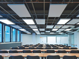 University Pierre und Marie Curie, Paris, France, Reference, sail design, lighting element, classroom, lecture hall, reference, integrated lighting, Ceiling canvas