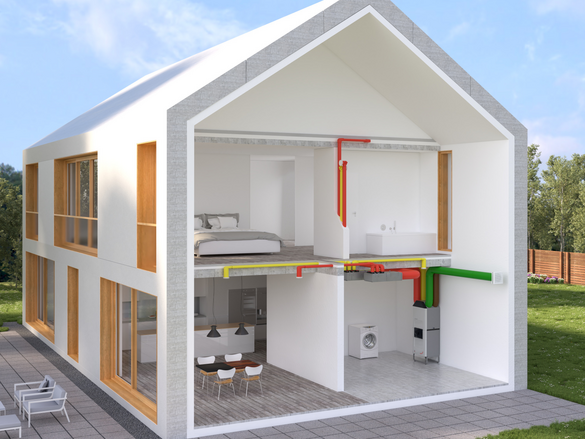 Rendering Zehnder ComfoClime 36 Comfortable indoor ventilation 