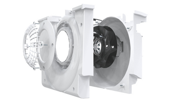 Nejnovější technologie extra tichých ventilátorů Větrací jednotka je vybavena velmi tichými ventilátory a je tedy téměř bezhlučná.