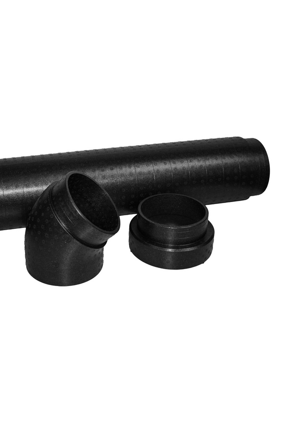 Cut-Out Zehnder ComfoPipe Compact Comfortable indoor ventilation Angled view