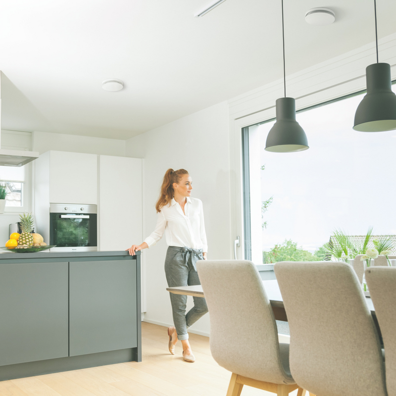 Komfortné vetranie s rekuperáciou tepla. Tanierové ventily Zehnder ComfoValve Luna.