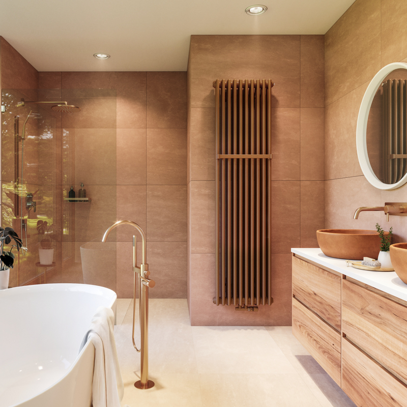 Radiátor Zehnder Charleston se hodí také do koupelen.