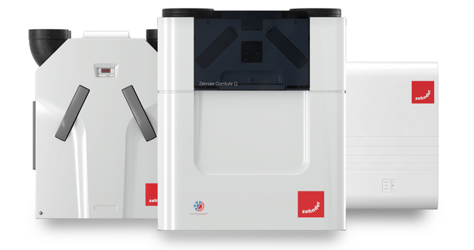 Zehnder ComfoAir 350, ComfoAir Q, ComfoAir 70 Větrací jednotky dosahují až 95% rekuperace tepla, můžete tak dosáhnout 30-50% úspory nákladů na vytápění.