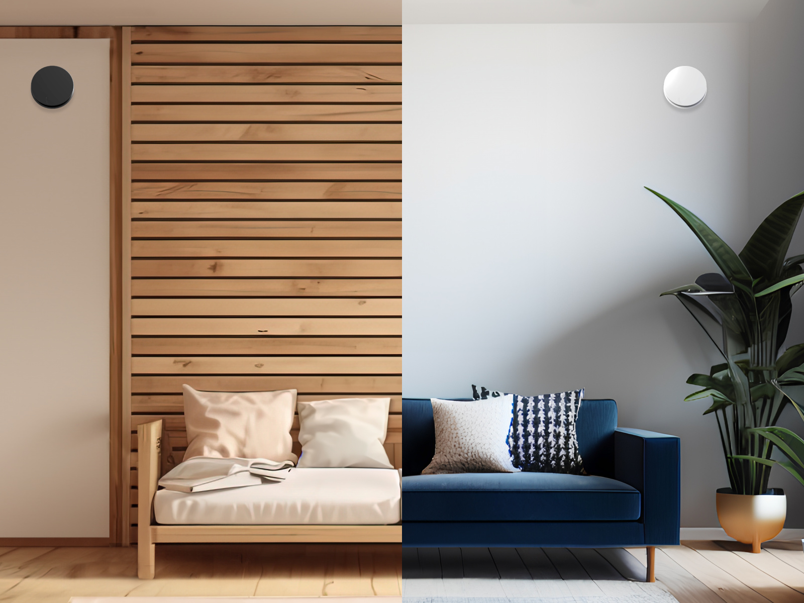 Comfo Valve Luna, Two Colours, Wooden Furniture, Modern Furniture, Split Image, base image AdobeStock_563655656, AdobeStock_592226617,