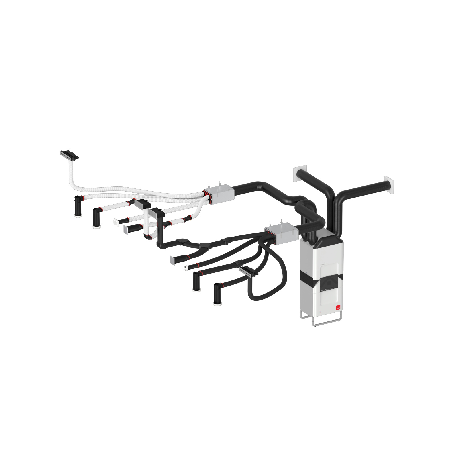 Cut-Out Zehnder ComfoAir Q350 TR Comfortable indoor ventilation Angled view