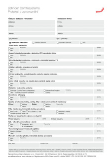 Zehnder_CSY_Formulář_zprovoznění_FOR_CZ-cz